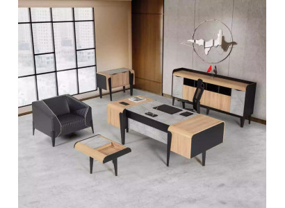 Muebles de madera Muebles de oficina Conjunto completo Escritorio Armarios Muebles