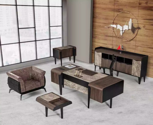 Muebles de oficina, escritorio de lujo, archivador, armario de oficina, nuevo conjunto moderno.