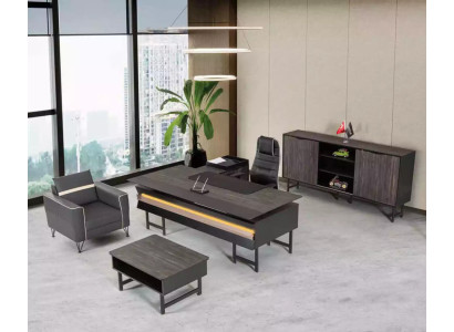 Escritorio en esquina Gabinete de oficina Mesa de centro Muebles de oficina modernos Diseño de lujo