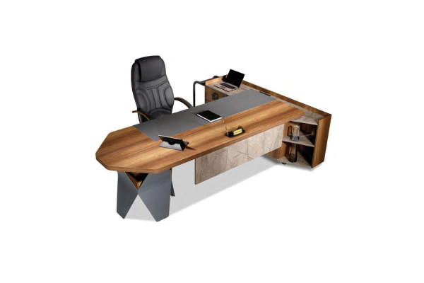 Mesa de oficina escritorio esquinero mesa de trabajo oficina madera marrón