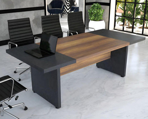 Mesa de conferencia Mesas de reuniones Muebles de conferencia Gran mesa Marrón Madera