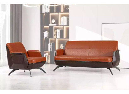 Conjunto de sofá de dos plazas, sillón, muebles de oficina para estudio, diseñadores de lujo oficina.