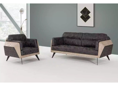 Moderno conjunto de sofás, sofá de tres plazas, sillón, muebles de tela, diseño nuevo 3+1.