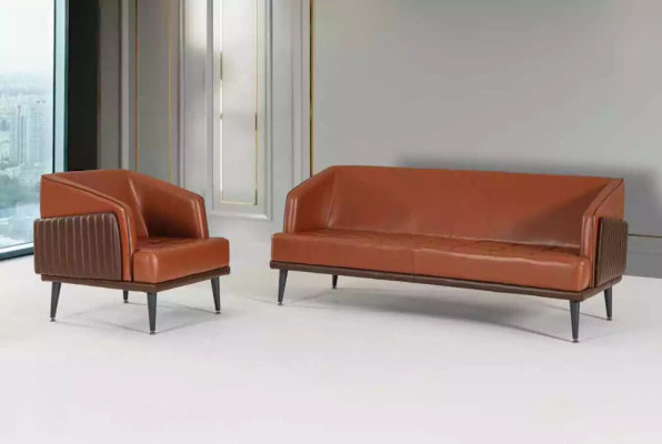Conjunto de oficina de lujo de tres plazas, conjunto de muebles de tela de la sala de estar de la oficina.