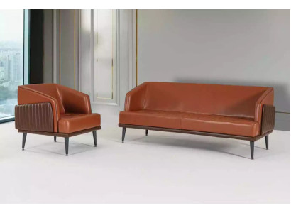 Conjunto de oficina de lujo de tres plazas, conjunto de muebles de tela de la sala de estar de la oficina.