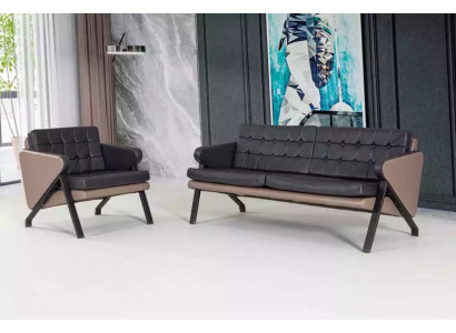 Moderno conjunto de sofás de lujo de dos plazas sillón diseño muebles de trabajo