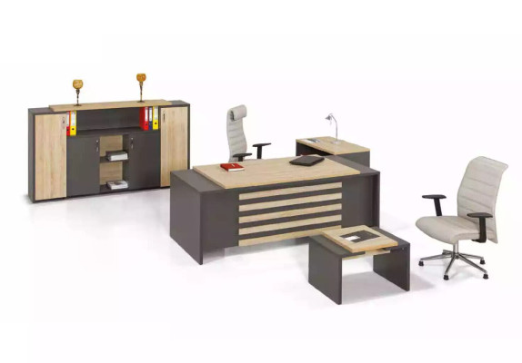 Conjunto de oficina Diseñador Muebles de oficina Armario de oficina Escritorio de lujo 3 piezas