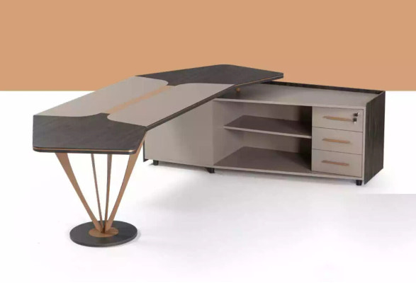 Escritorio en esquina Muebles de oficina Estudio de trabajo Muebles de lujo Moderno Mesa Nuevo