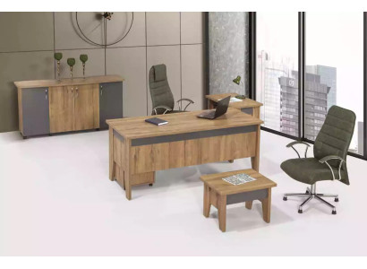 Muebles de madera para la oficina, conjunto de mobiliario de oficina, escritorio, armario de oficina, juego de 4 piezas.