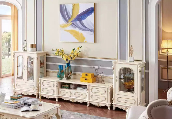 Sala de estar para un conjunto de muebles clásicos de 3 piezas. Área interior para el apartamento.