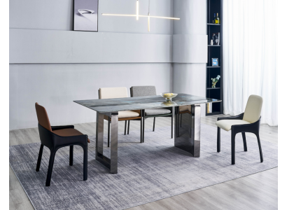 Juego de comedor de diseñador, 6 sillas, conjunto de comedor, grupo de comedor de 7 piezas.
