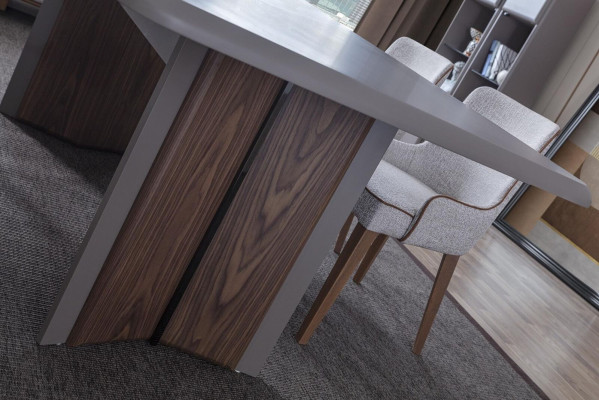 Mesa de comedor de diseño Muebles modernos en gris exclusivos novedosos