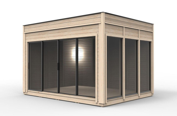 Cabaña de camping casa de madera casa de jardín cabaña de camping casa prefabricada 464cm.