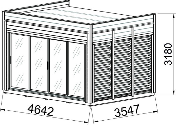 Cabaña de camping casa de madera casa de jardín cabaña de camping casa prefabricada 464cm.