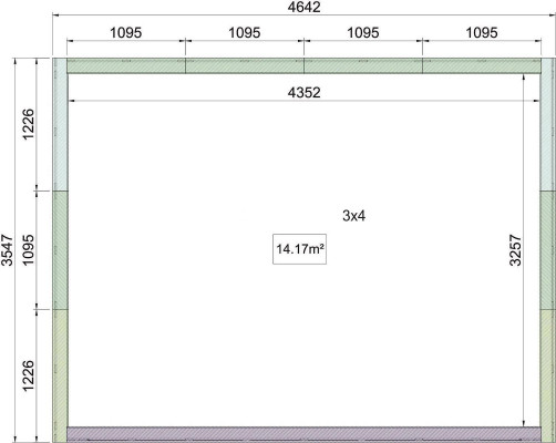 Cabaña de camping casa de madera casa de jardín cabaña de camping casa prefabricada 464cm.