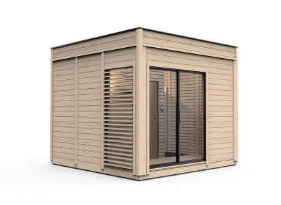 Sauna de madera Sauna exterior Madera de pino Casa de sauna panorámica Cabaña de jardín