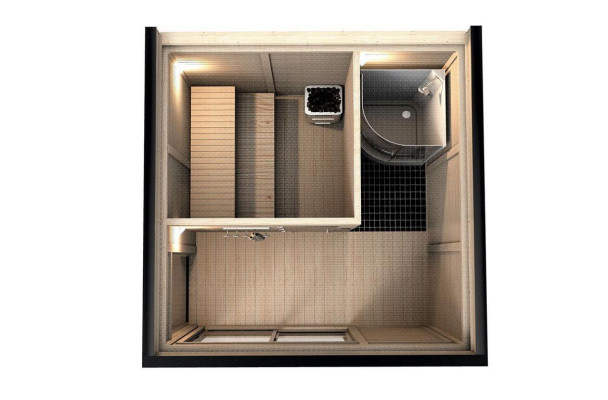 Sauna de madera Sauna exterior Madera de pino Casa de sauna panorámica Cabaña de jardín