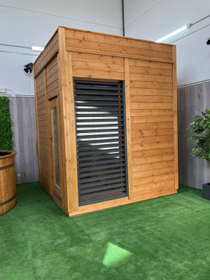Sauna de madera Jardín Sauna de madera Sauna de exteriores Saunas secas Cabaña Casa