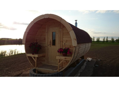 Sauna Saunabarril Sauna de jardín al aire libre 590 x Ø 2,27 m Kit de barril de sauna.