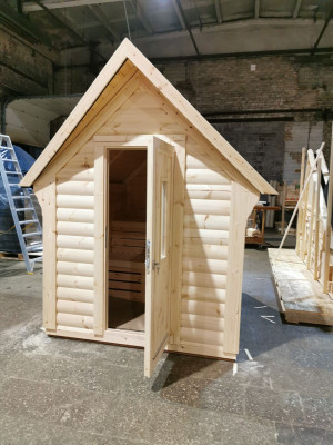 Sauna de madera para jardín, sauna de madera al aire libre, saunas exteriores, sauna seca 220x250x180.
