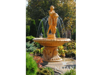 Fuente de jardín estanque Fuente 155cm Fuente de piedra Jardín fuente Fontaine Nuevo