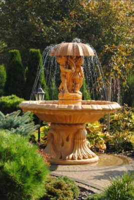 Fuente de jardín decorativa de 176 cm de altura. Nueva, ideal para estanques y jardines.