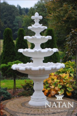 Fuente de jardín estanque fuente 224cm fuente de piedra fuente de jardín fontaine nuevo