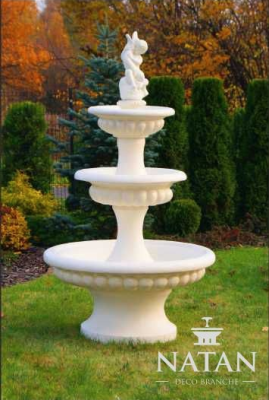 Zierbrunnen Fuente Decorativa 186cm Escultura Fuente Decoración Jardín Fuente Estanque Nuevo