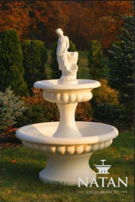 Fuente decorativa de 163 cm con escultura para jardín estanque nueva.