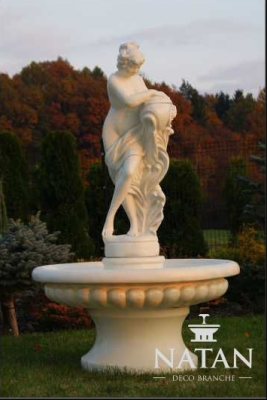 Fuente decorativa con figura de 196 cm, decoración para jardín, estanque.