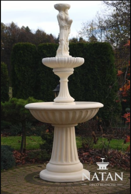 Fuente decorativa fuente ornamental 197cm escultura fuente decoración jardín fuente estanque nuevo