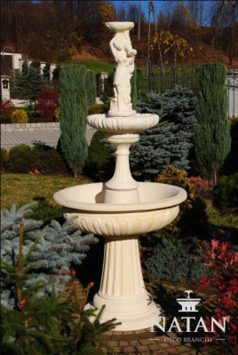 Fuente de jardín estanque fuente 199cm fuente de piedra fuente de jardín nuevo