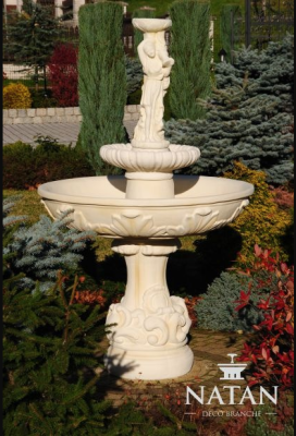 Fuente de jardín estanque fuente 165 cm fuente de piedra fuente de jardín fuente de agua nueva.