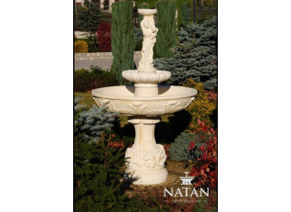 Fuente de jardín estanque fuente 165 cm fuente de piedra fuente de jardín fuente de agua nueva.