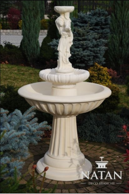 Fuente decorativa de jardín esculpida, fuente ornamental estanque nueva 162 cm.