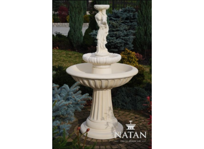 Fuente decorativa de jardín esculpida, fuente ornamental estanque nueva 162 cm.