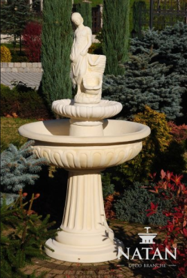 Fuente de jardín estanque pozo 164cm Fuente de piedra Fuente de jardín Fontaine Nuevo.