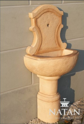 Fuente de pared lavabo de jardín Lavabo de desagüe de jardín Fregadero de jardín Lavabo de piedra AVILLA