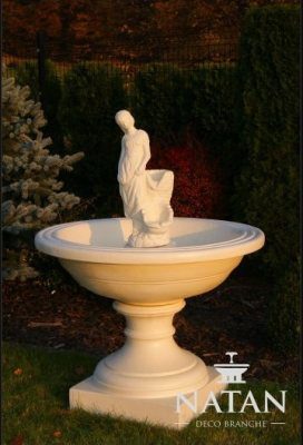 Fuente de jardín Estanque Fuente de 136 cm Fuente de jardín de piedra Fuente de jardín Fountain Neue