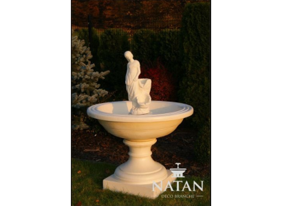 Fuente de jardín Estanque Fuente de 136 cm Fuente de jardín de piedra Fuente de jardín Fountain Neue