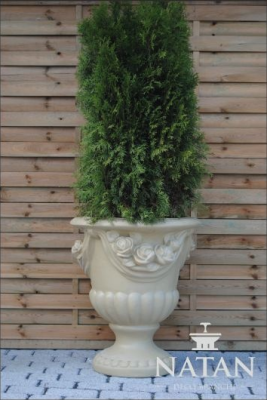 Diseño de maceta de flores Top Pflanz Kübel Gefäß Töpfe Figur Kasten Skulptur PETRA Neu