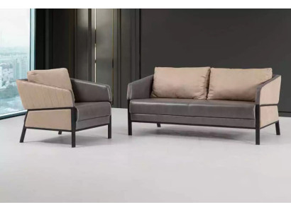 Juego de muebles de oficina de dos plazas, sillón de lujo, conjunto de mobiliario de oficina.