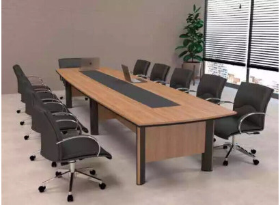 Gran mesa de reuniones de 500 cm, mesa de conferencias, mobiliario de oficina, oficina en casa