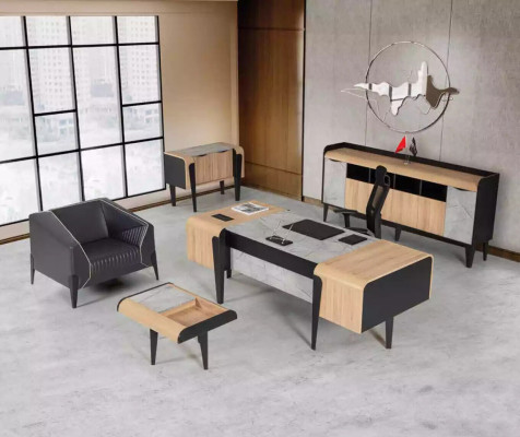 Escritorio moderno de oficina, muebles de oficina, mesa de lujo.