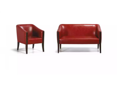 Sofá rojo de dos plazas Juego de lujo de diseño de sillón moderno y tapizado