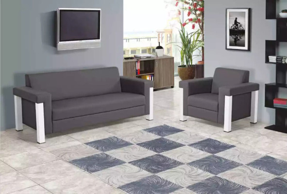 Sofá de 3 plazas para estudio, textil, muebles tapizados de tela, sofá moderno de diseñador.