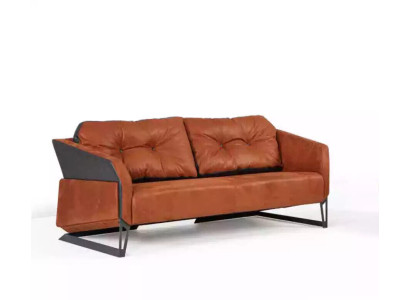 Sofá naranja de diseñador para la oficina, muebles de oficina, sofá de 3 plazas, nuevo.