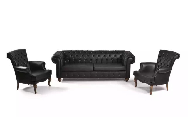 Estudio Sillón Textil Muebles Negro Asiento Moderno Diseñador Nuevo