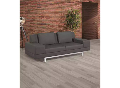 Sofá gris Tres plazas moderno Estudio Sofá tapizado Mueble de tela