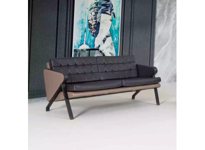 Sofá tapizado moderno de dos plazas muebles de lujo para oficina en casa.